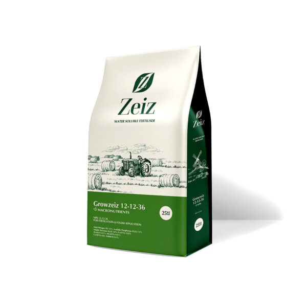 کود کامل Growzeiz 12-12-36 زایز Zeiz انگلستان وزن 25 کیلوگرم